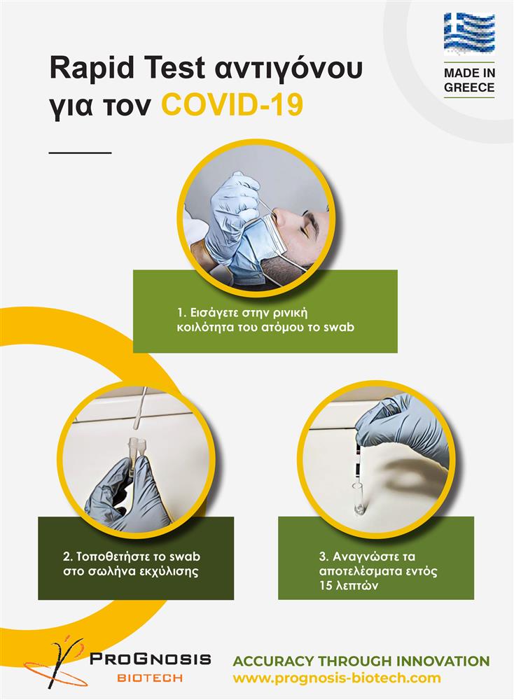 Rapid Test ανίχνευσης για τον νέο Κορωνοϊό Ag-2019nCoV - Συσκευασία 10 τμχ (Β' Όψη)